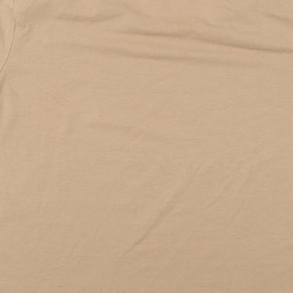 SheIn Womens Brown Polyester Basic T-Shirt Size S Round Neck - True Love