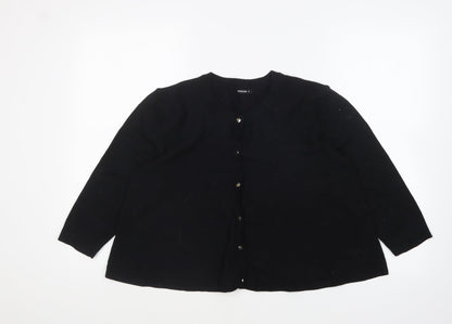 Womens UK Size 14 Roman Black Cardigan Jumper