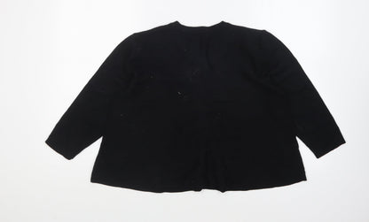 Womens UK Size 14 Roman Black Cardigan Jumper