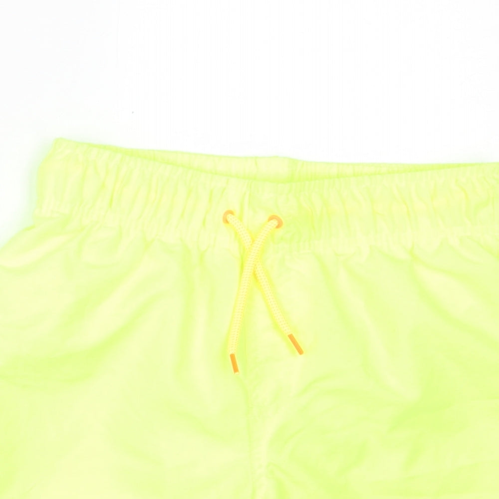 Primark Boys Yellow Polyester Sweat Shorts Size 9-10 Years Regular Drawstring - California