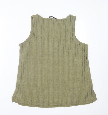 Womens UK Size M Dunnes Stores Green Basic Tank