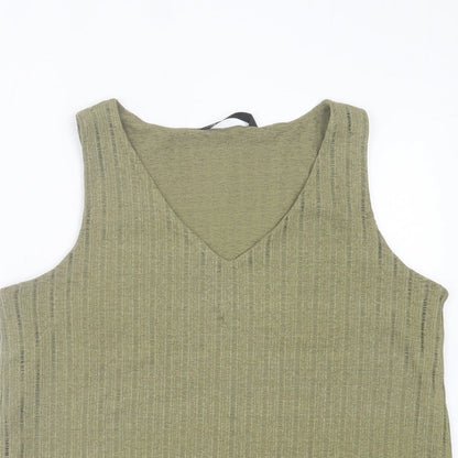 Womens UK Size M Dunnes Stores Green Basic Tank