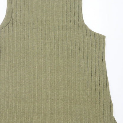 Womens UK Size M Dunnes Stores Green Basic Tank