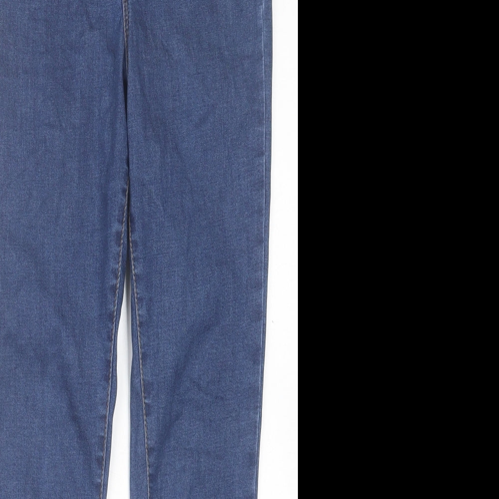 Denim & Co. Womens Blue Cotton Skinny Jeans Size 10 L27 in Regular Button