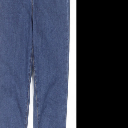 Denim & Co. Womens Blue Cotton Skinny Jeans Size 10 L27 in Regular Button