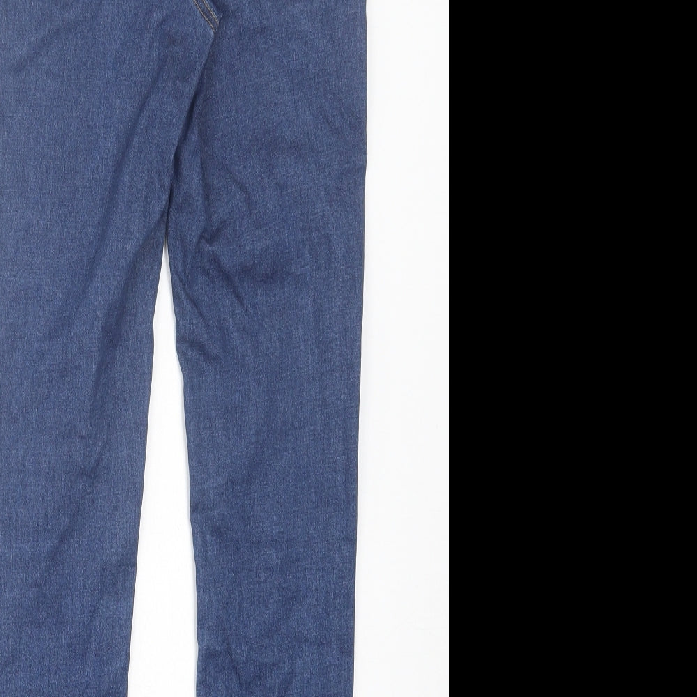 Denim & Co. Womens Blue Cotton Skinny Jeans Size 10 L27 in Regular Button