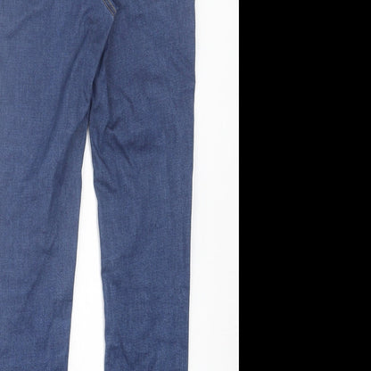 Denim & Co. Womens Blue Cotton Skinny Jeans Size 10 L27 in Regular Button