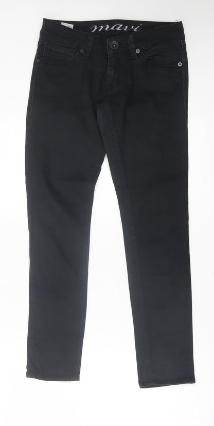 Womens UK Size 28 in Mavi Regular Fit Skinny Black Jeans