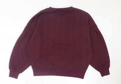 Pep&Co Womens Purple Polyester Pullover Sweatshirt Size M Pullover
