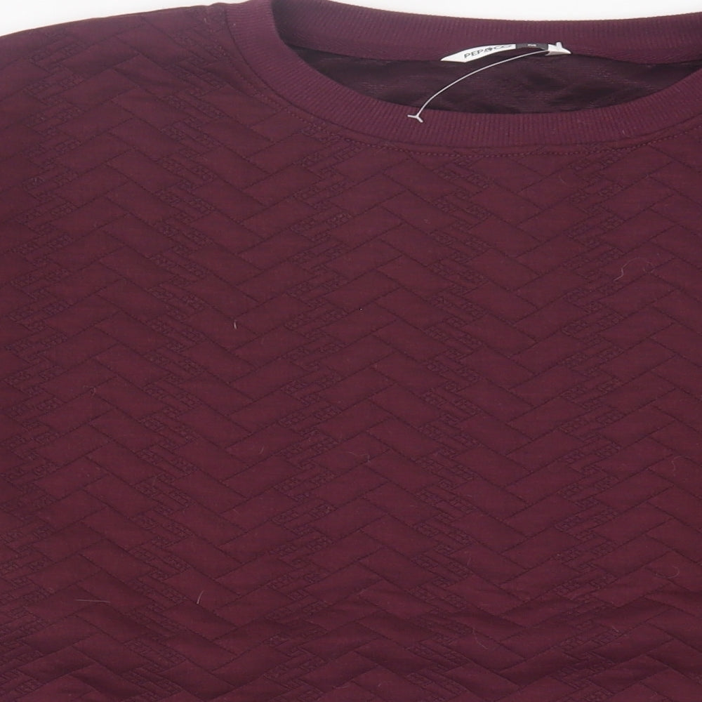 Pep&Co Womens Purple Polyester Pullover Sweatshirt Size M Pullover