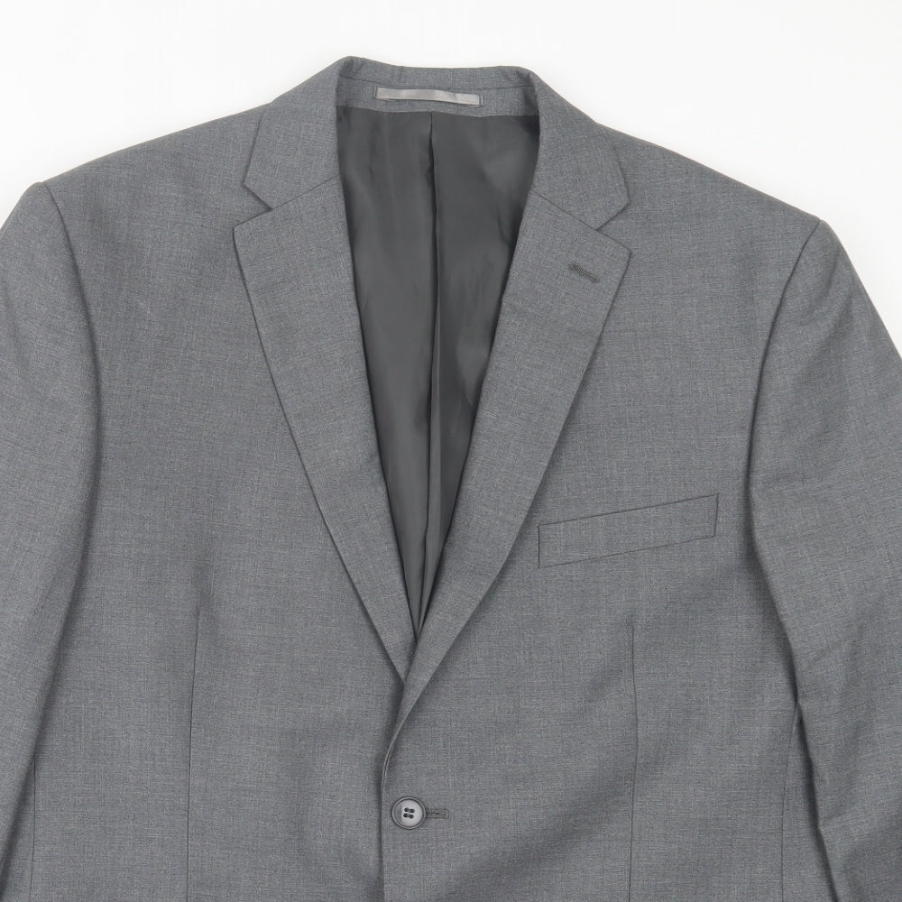Mens UK Size 42 Occasions Regular Grey Suit Jacket