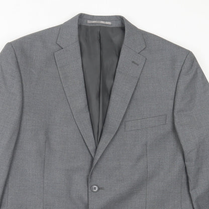 Mens UK Size 42 Occasions Regular Grey Suit Jacket