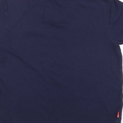 Slazenger Boys Blue Cotton Basic T-Shirt Size 9-10 Years V-Neck Pullover