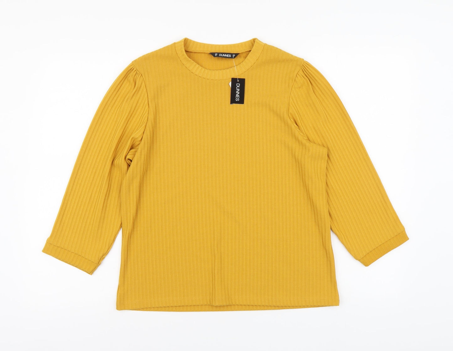 Womens UK Size M Dunnes Stores Yellow Basic Blouse