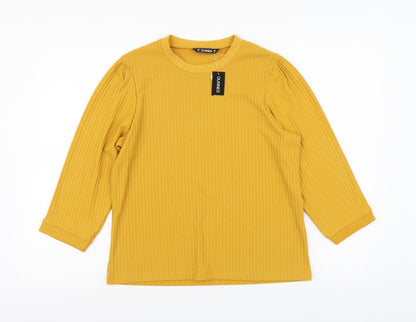 Womens UK Size M Dunnes Stores Yellow Basic Blouse