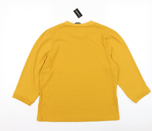 Womens UK Size M Dunnes Stores Yellow Basic Blouse