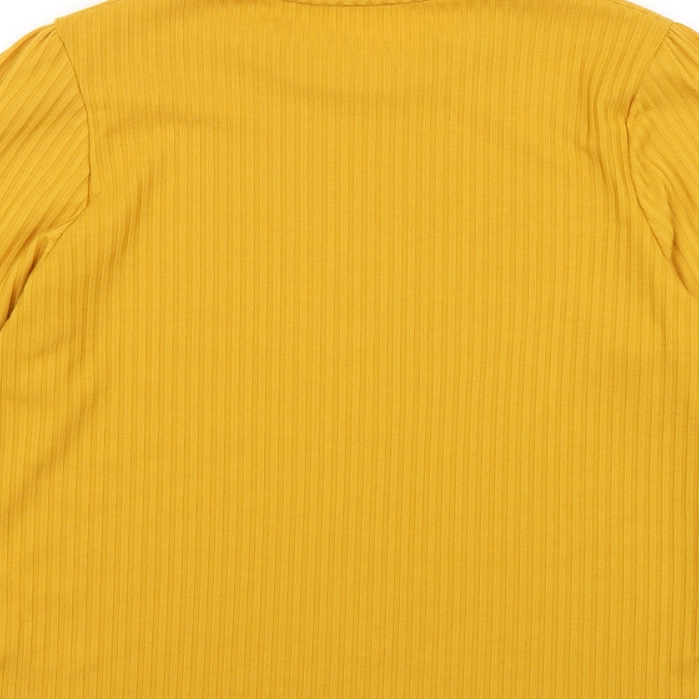 Womens UK Size M Dunnes Stores Yellow Basic Blouse