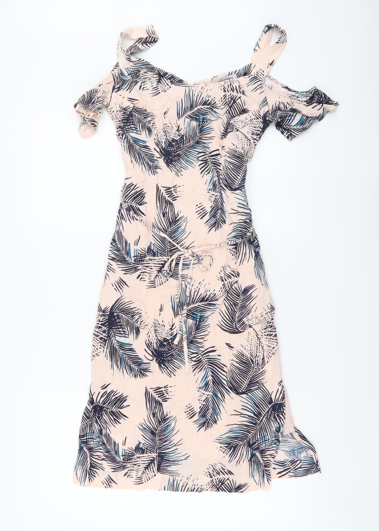 Bravissimo Womens Pink Floral Polyester A-Line Size XS V-Neck Zip