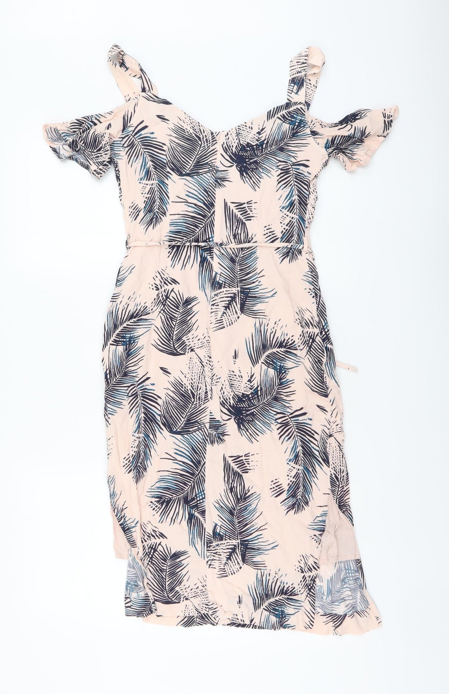 Bravissimo Womens Pink Floral Polyester A-Line Size XS V-Neck Zip