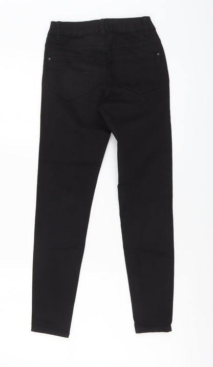 New Look Womens Black Cotton Skinny Jeans Size 4 L25 in Regular Button