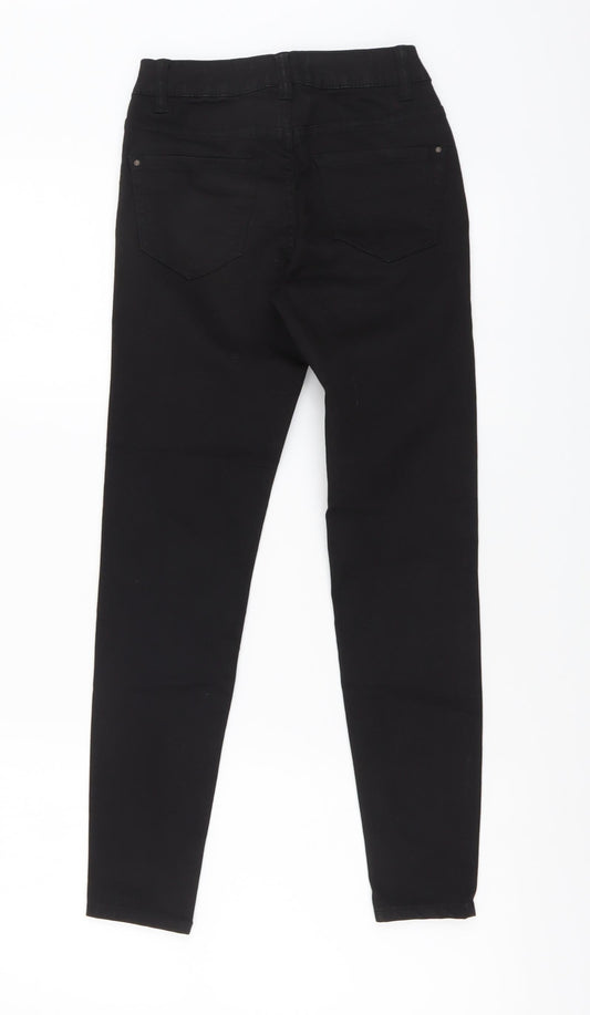 New Look Womens Black Cotton Skinny Jeans Size 4 L25 in Regular Button