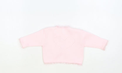 Dinkie Baby Pink Acrylic Cardigan Jumper Size 0-3 Months Pullover