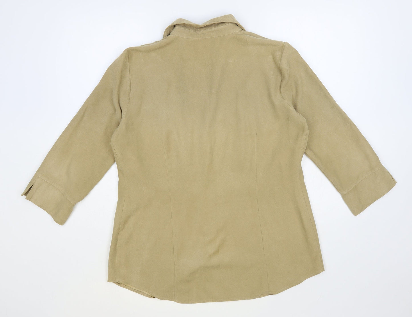 Womens UK Size 14 Wallis Beige Basic Button-Up