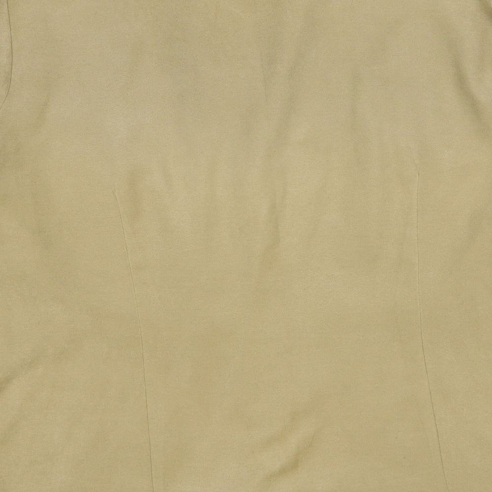 Womens UK Size 14 Wallis Beige Basic Button-Up