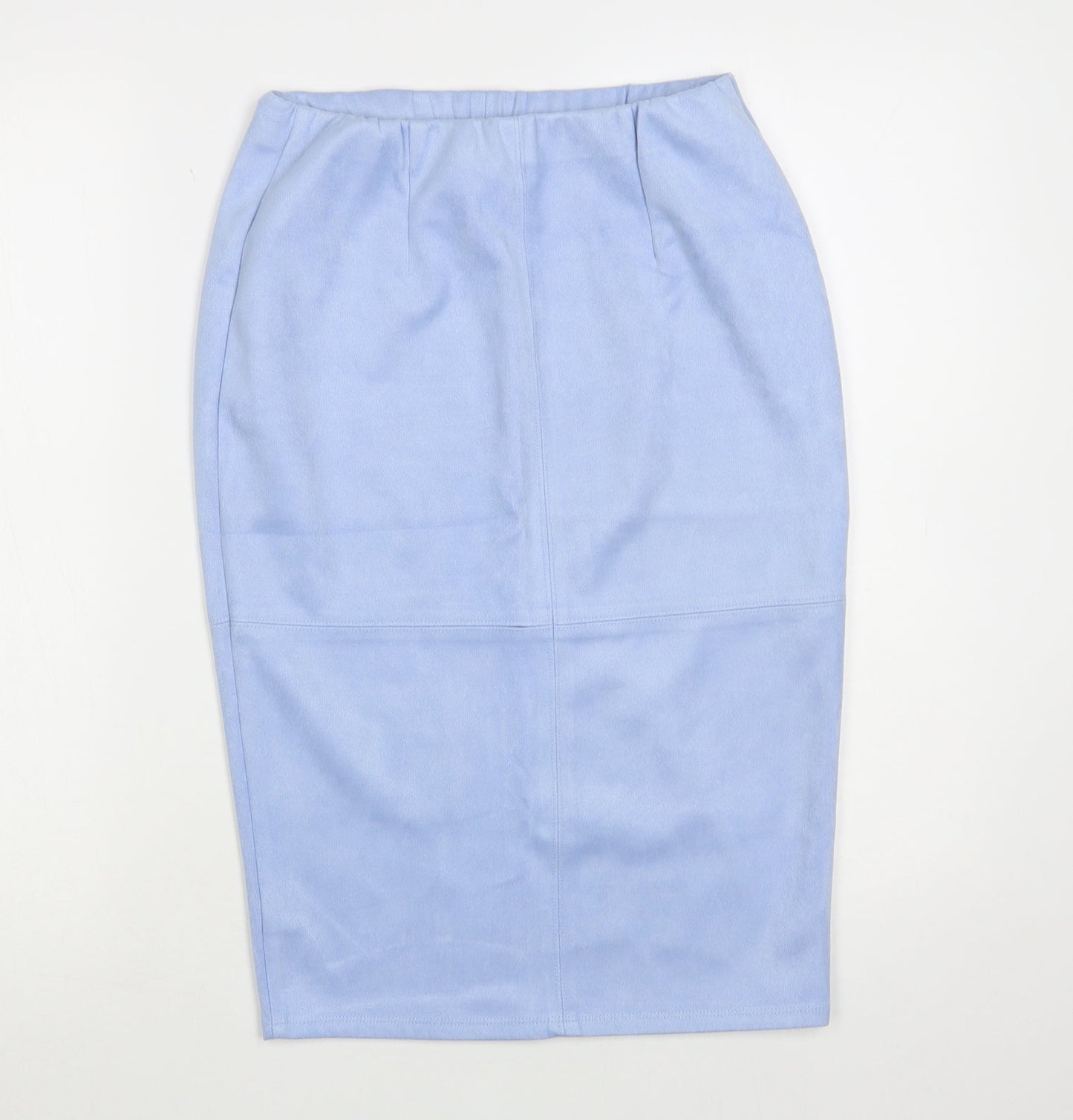 Glamorous Womens Blue Polyester Straight & Pencil Skirt Size XS - Suede Effect