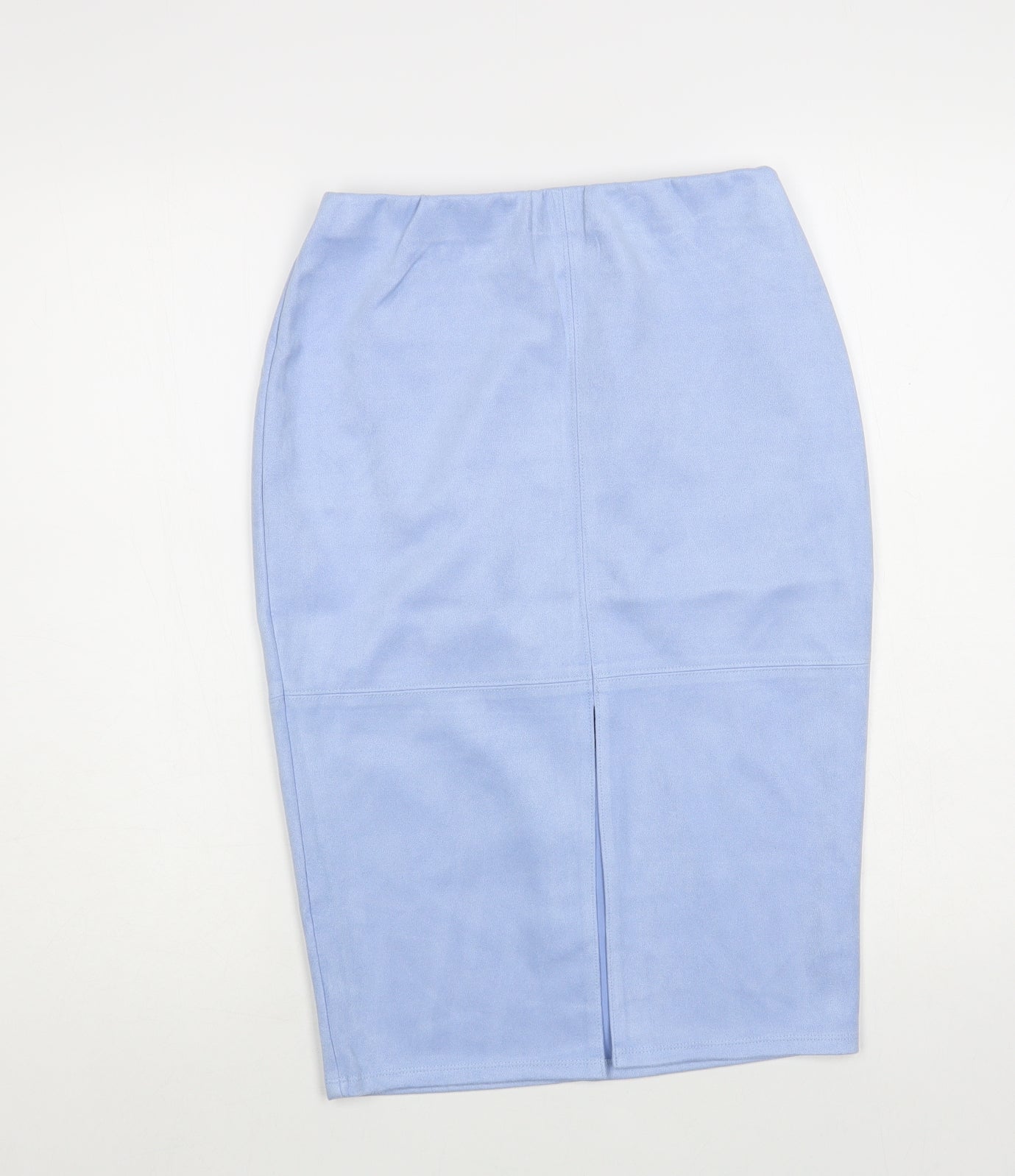 Glamorous Womens Blue Polyester Straight & Pencil Skirt Size XS - Suede Effect