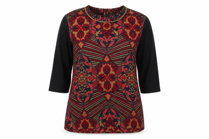 Womens UK Size 14 Yumi Multicoloured Basic Blouse