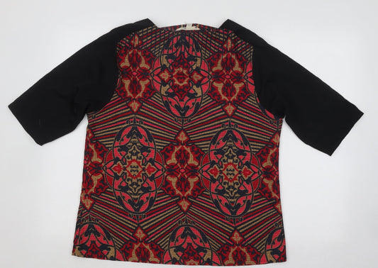 Womens UK Size 14 Yumi Multicoloured Basic Blouse