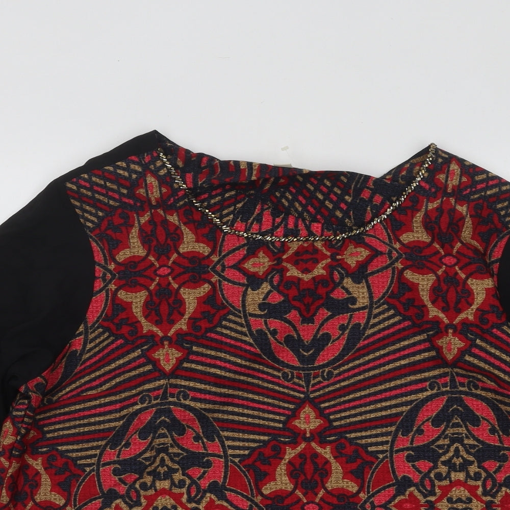 Womens UK Size 14 Yumi Multicoloured Basic Blouse