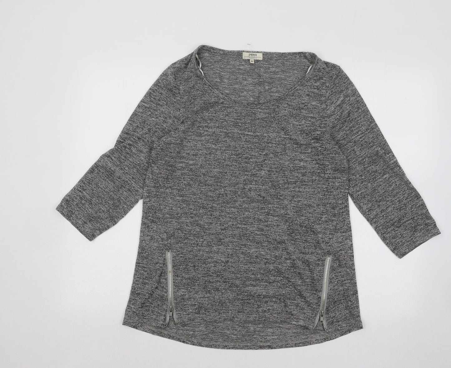 Womens UK Size M Papaya Grey Pullover Jumper