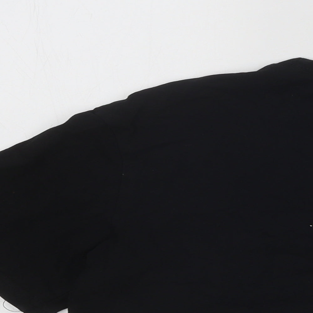 SheIn Womens Black Cotton Basic T-Shirt Size XS Round Neck - California Motorbike