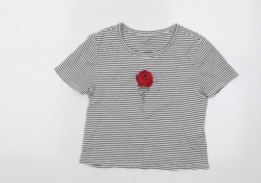 Womens UK Size XS Hollister White Basic T-Shirt
