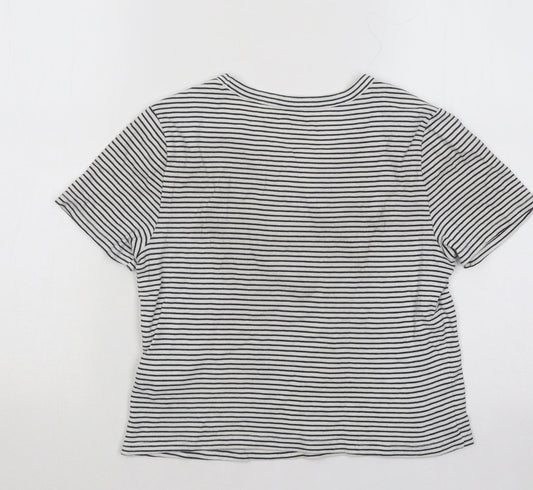Womens UK Size XS Hollister White Basic T-Shirt