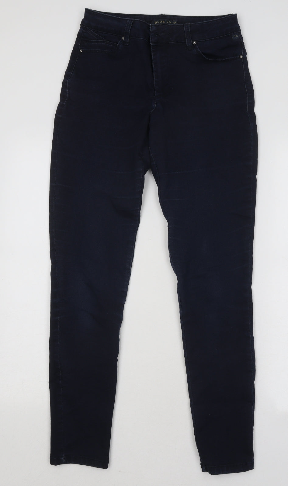 Womens UK Size 10 Blue 73 Regular Fit Skinny Blue Jeans