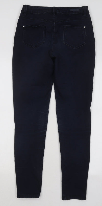 Womens UK Size 10 Blue 73 Regular Fit Skinny Blue Jeans
