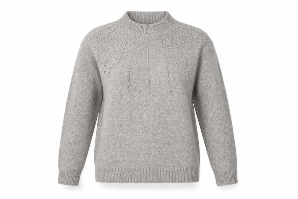 Womens UK Size 10 Studio Grey Pullover Jumper