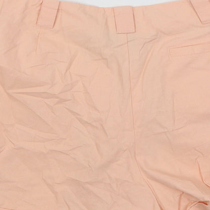 ASOS Womens Orange Cotton Hot Pants Shorts Size 10 Regular Button