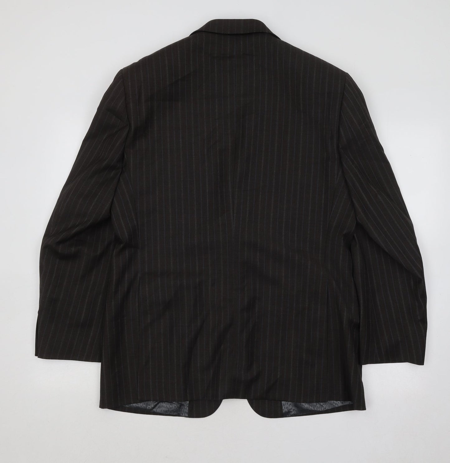 REMUS Mens Brown Striped Wool Jacket Suit Jacket Size 40