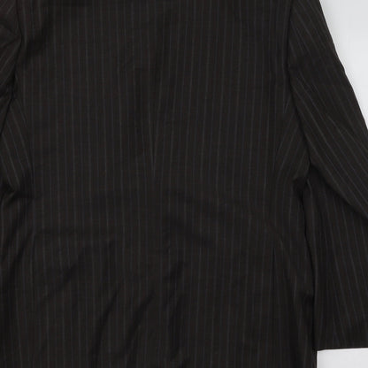 REMUS Mens Brown Striped Wool Jacket Suit Jacket Size 40