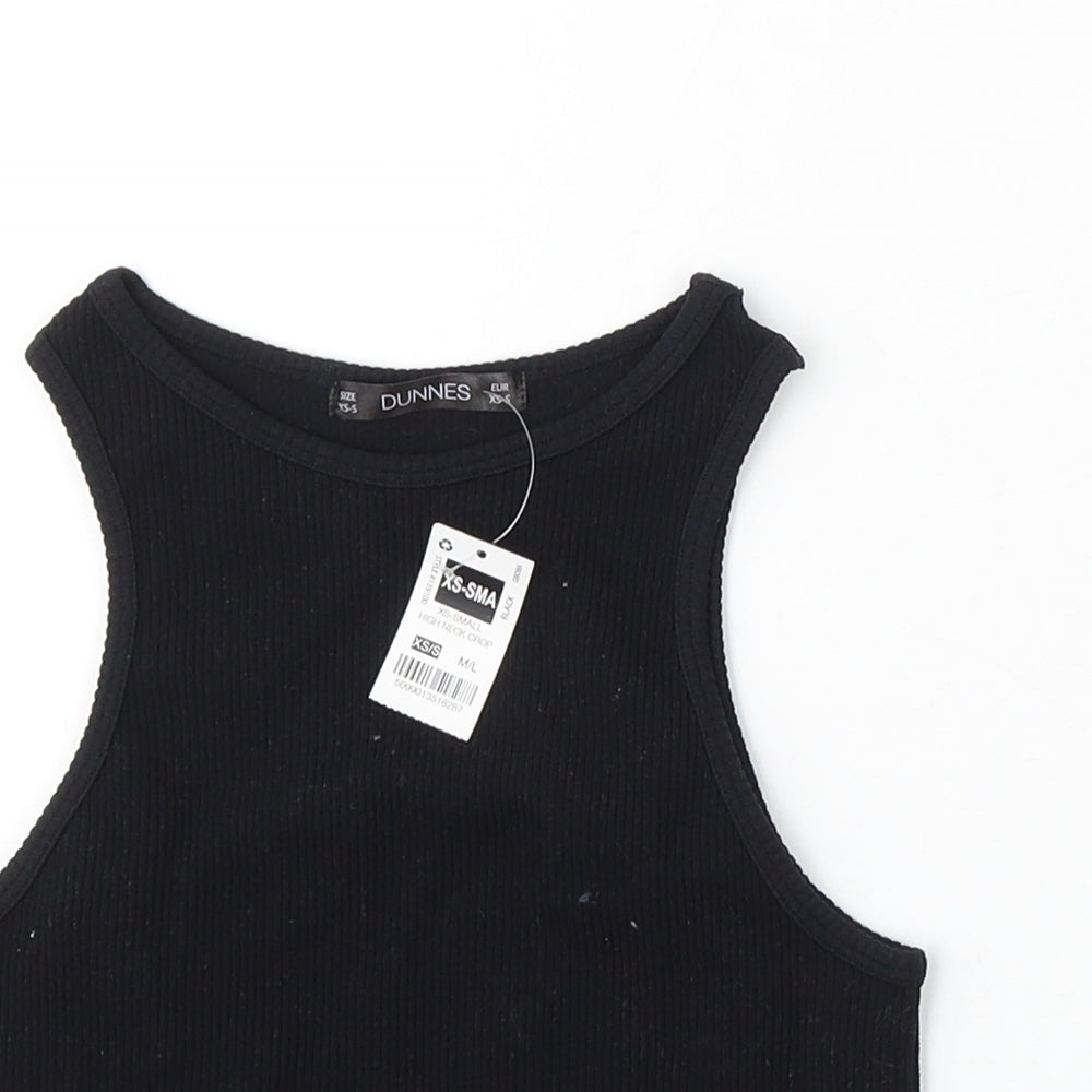 Womens UK Size XS Dunnes Stores Black  Tank