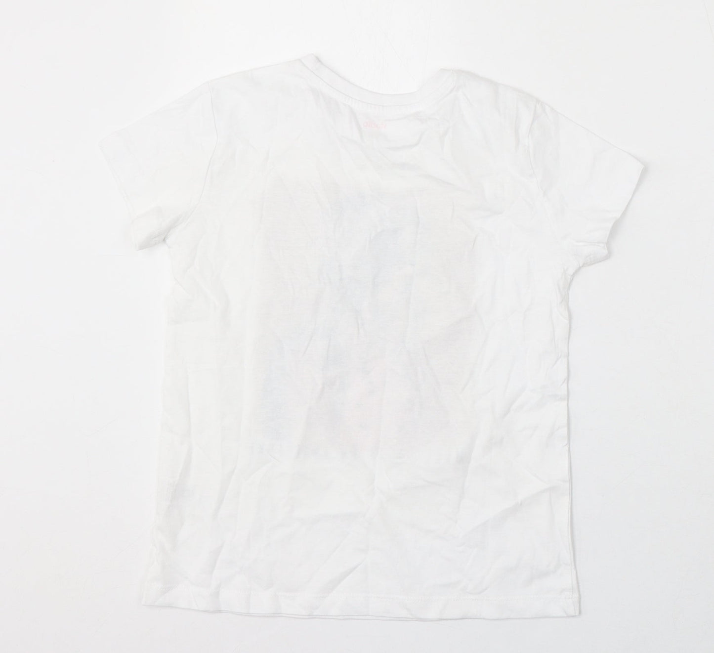 Studio Girls White Cotton Basic T-Shirt Size 8 Years Round Neck - Make today an Adventure