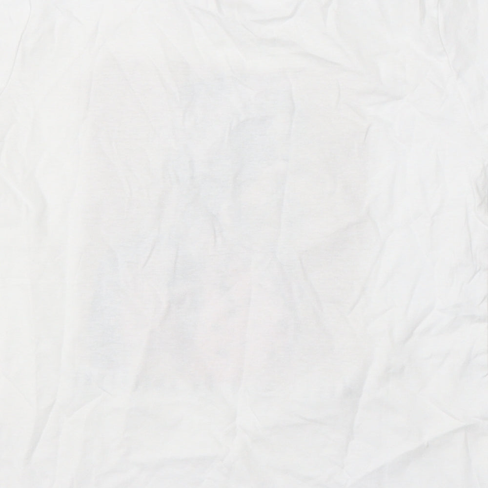 Studio Girls White Cotton Basic T-Shirt Size 8 Years Round Neck - Make today an Adventure