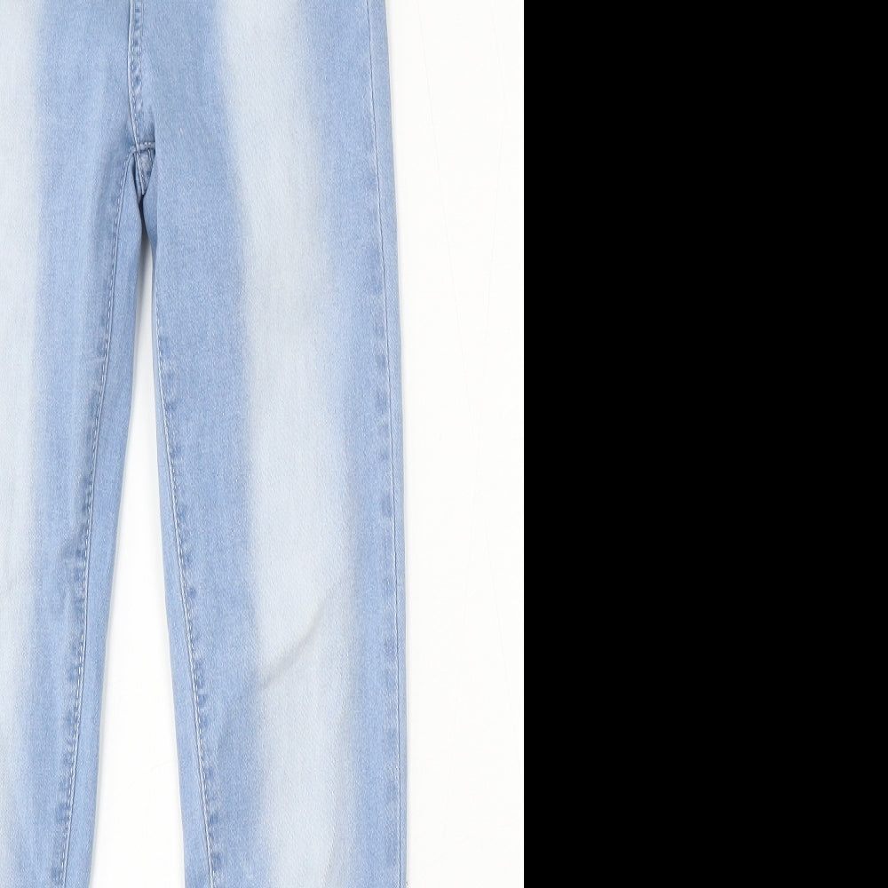 SheIn Womens Blue Cotton Skinny Jeans Size 2XS L28 in Regular Button