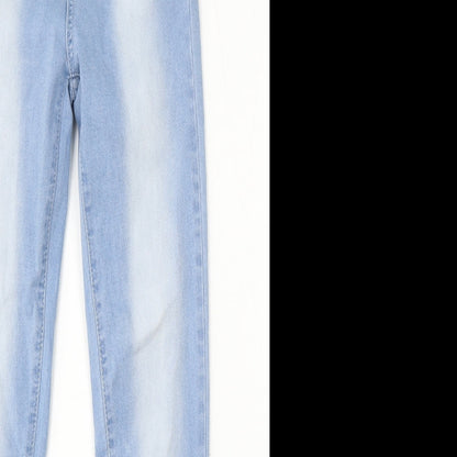 SheIn Womens Blue Cotton Skinny Jeans Size 2XS L28 in Regular Button