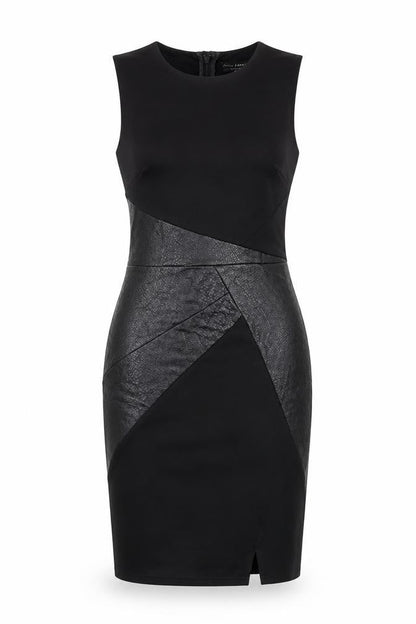 Lipsy Womens Black Polyester Bodycon Size 6 Round Neck Zip