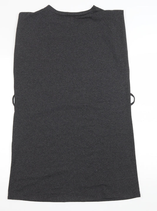 Cameo Rose Womens Grey Cotton Tank Dress Size L Round Neck